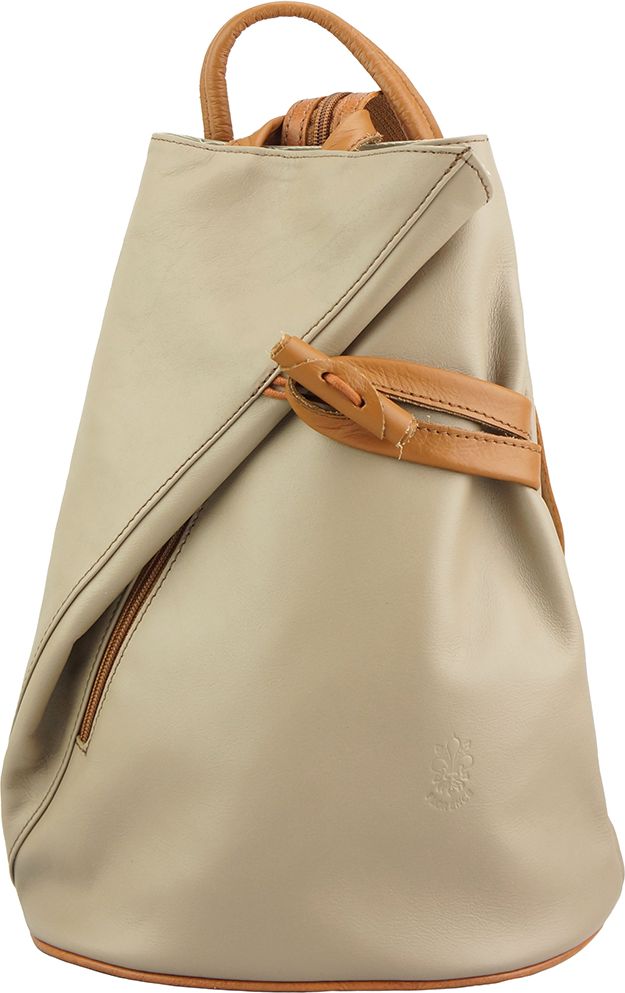Δερμάτινη Τσάντα Πλάτης Fiorella Firenze Leather 2062 Μπεζ