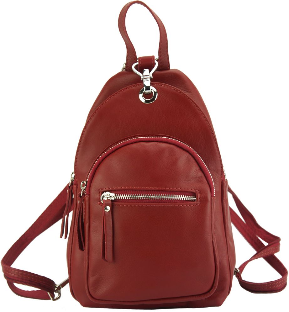 Δερμάτινη Τσάντα Πλάτης Olivia Firenze Leather 6147 Κόκκινο