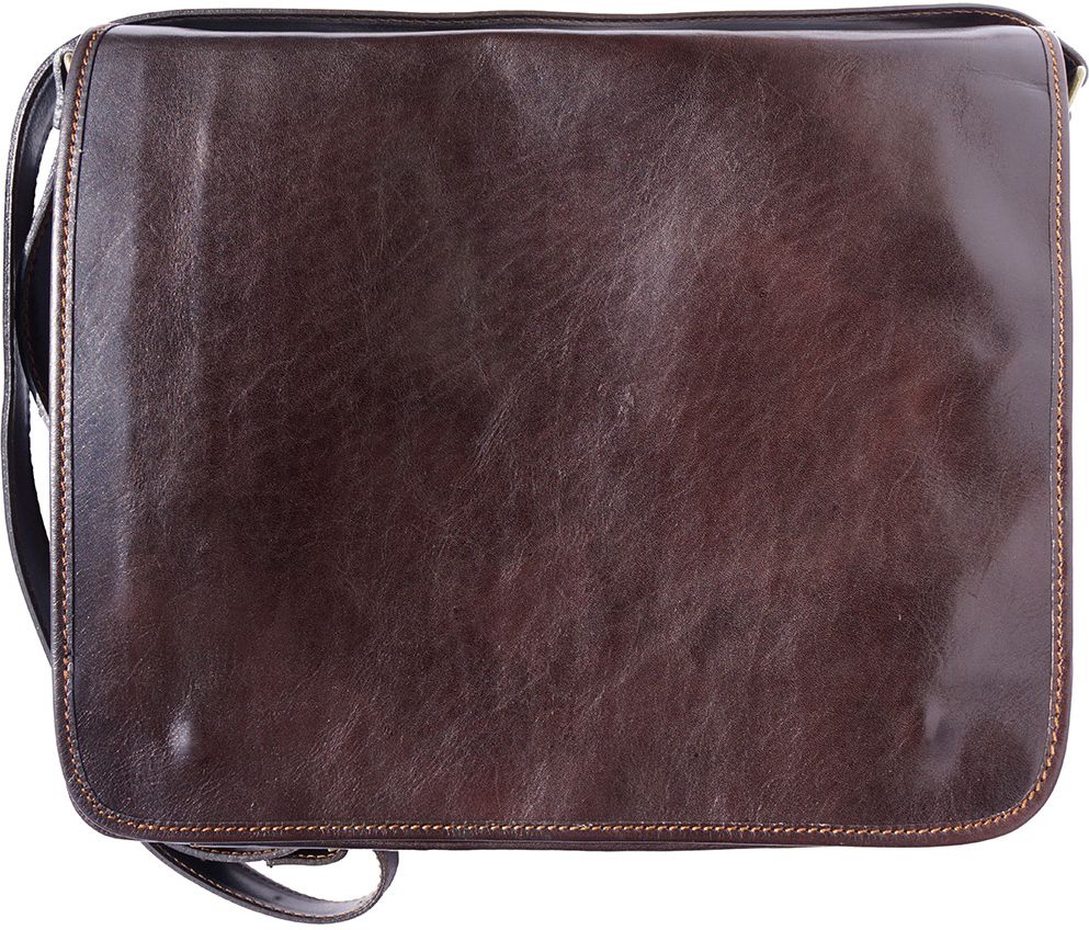 Τσάντα Ταχυδρόμου Δερματινη Firenze Leather 6555 Σκουρο Καφε
