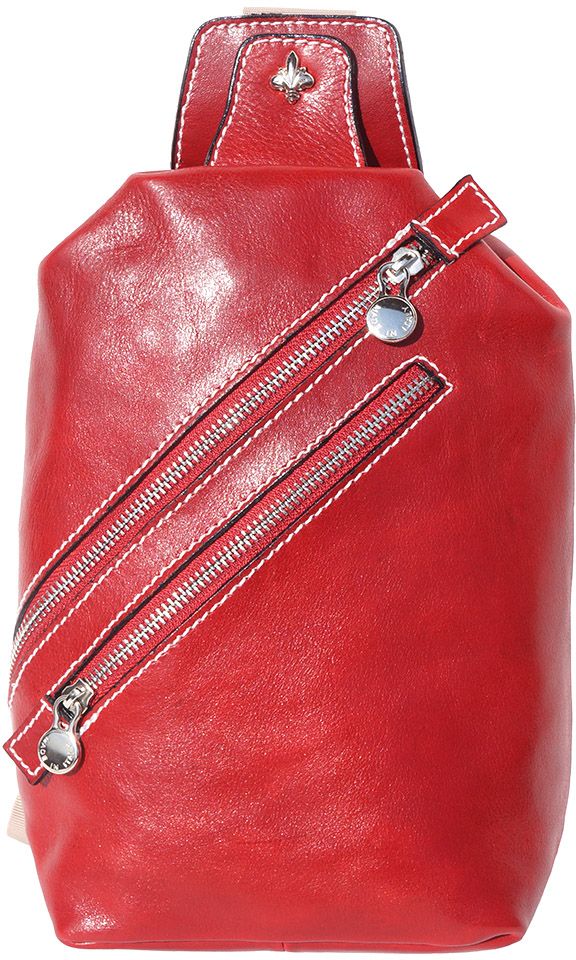 Δερματινο Τσαντακι Μεσης Firenze Leather 6561 Κόκκινο