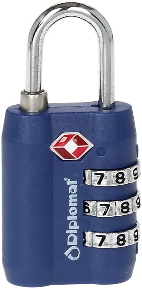 Diplomat Κλειδαριά με 3ψήφιο Συνδυασμό Diplomat ACLOCK3 Μπλε