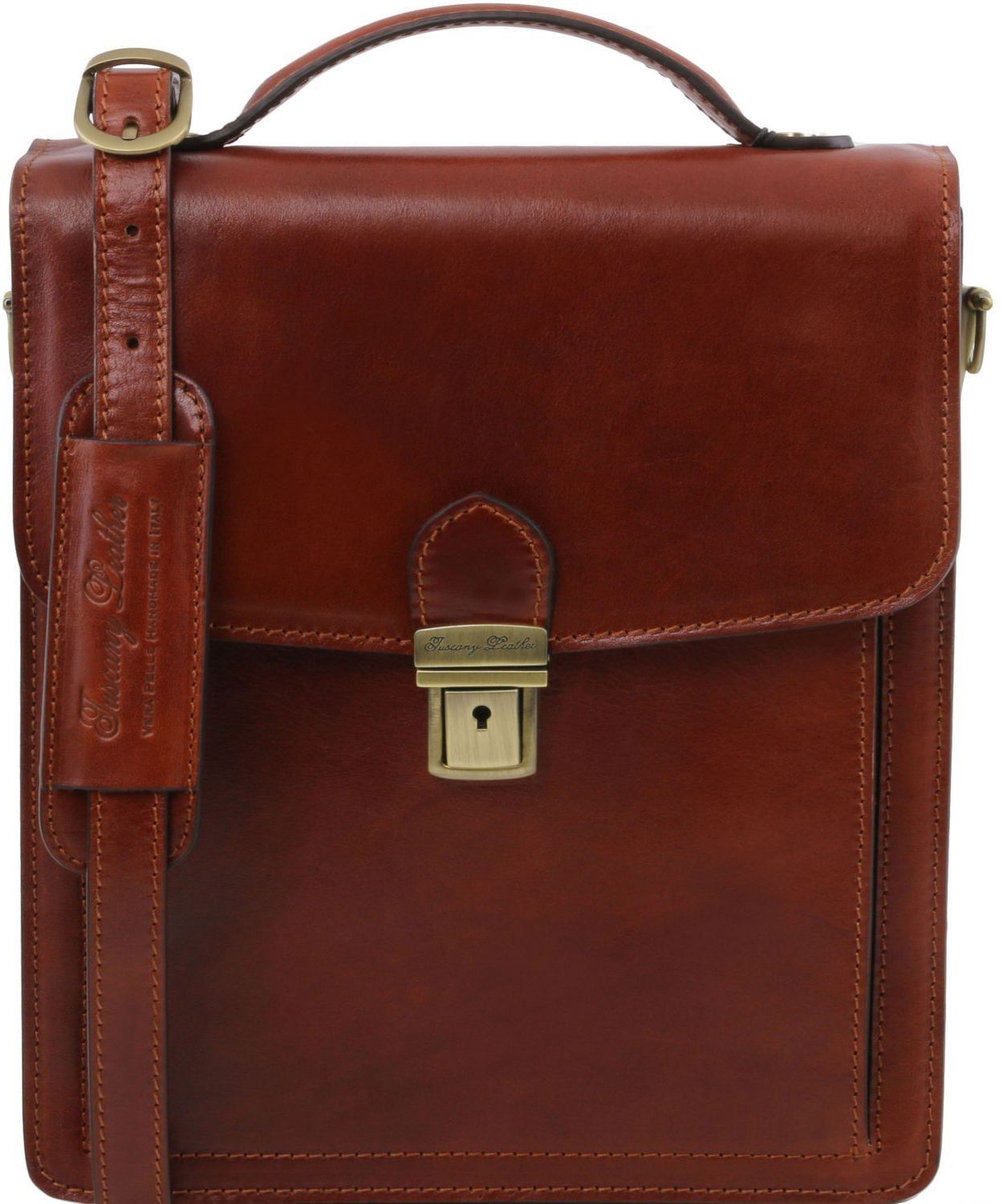 Ανδρικό Τσαντάκι Δερμάτινο David L Καφέ Tuscany Leather 60186185