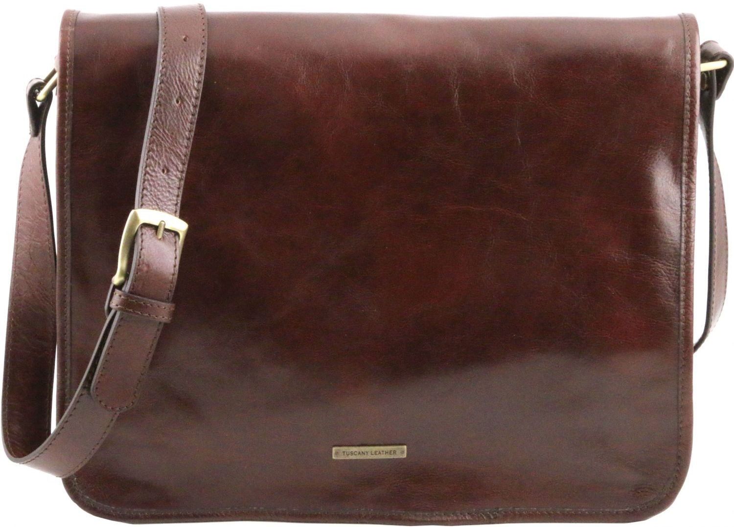Ανδρική Τσάντα Δερμάτινη Messenger TL141254 Καφέ Tuscany Leather 60186289