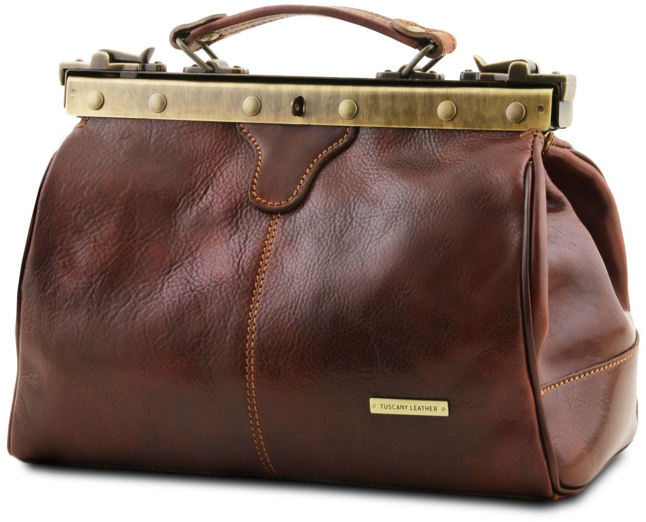 Ιατρική Τσάντα Δερμάτινη Michelangelo Καφέ σκούρο Tuscany Leather φωτογραφία