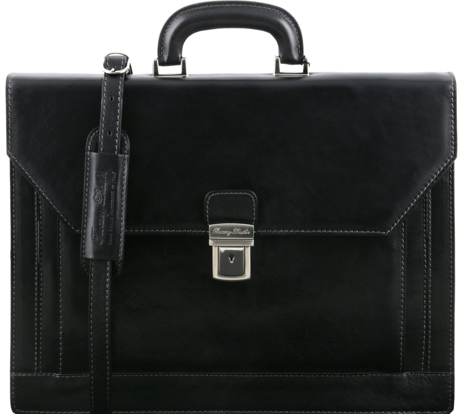 Επαγγελματική Τσάντα Δερμάτινη Napoli Μαύρο Tuscany Leather