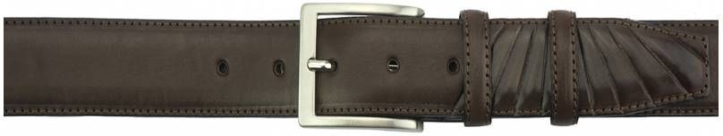 Δερμάτινη Ζώνη Camuni Firenze Leather 02135 Σκούρο Καφέ 35mm φωτογραφία