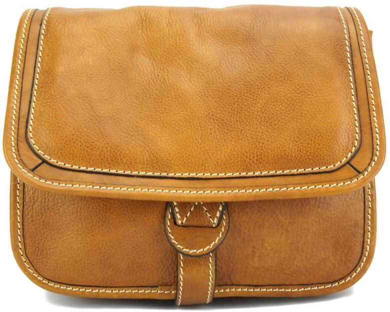 Δερμάτινη Τσάντα Ώμου Marilena GM Firenze Leather 7553 Tan