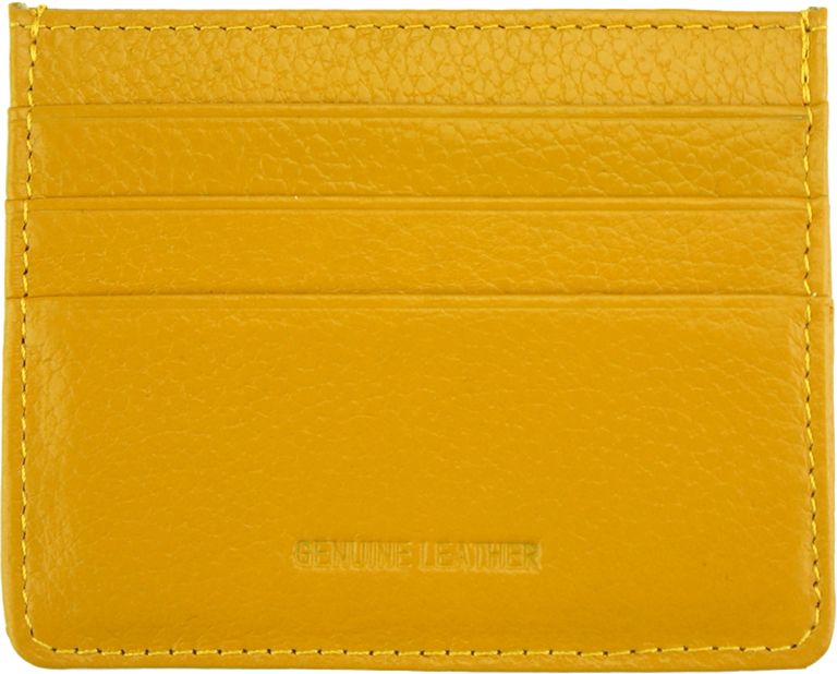 Θήκη Καρτών Δερμάτινη Firenze Leather KB31 Κίτρινο