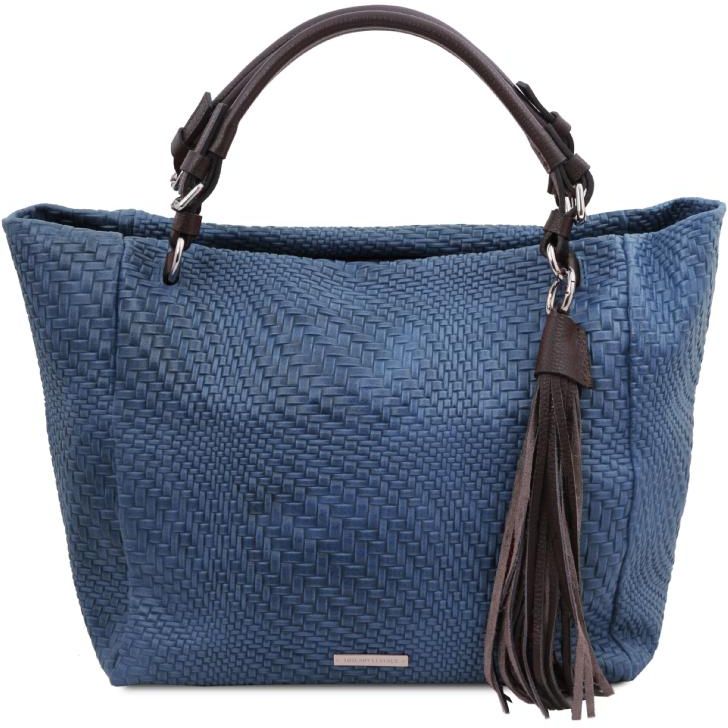 Γυναικεία Τσάντα Δερμάτινη Tuscany Leather TL142066 Μπλε σκούρο 60285805