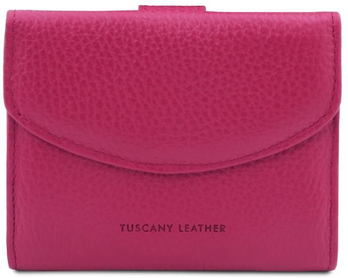 Γυναικείο Πορτοφόλι Δερμάτινο Calliope Tuscany Leather TL142058 Φούξια