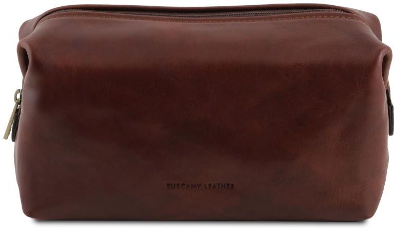 Θήκη Τσαντάκι Καλλυντικών Δερμάτινο Smarty S Tuscany Leather TL141220 Καφέ