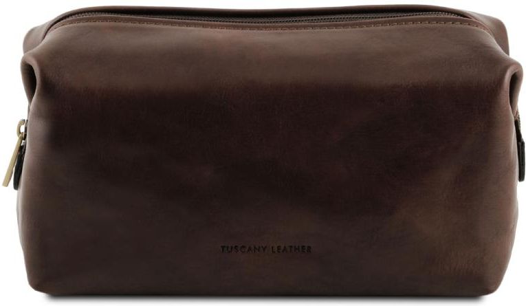 Θήκη Τσαντάκι Καλλυντικών Δερμάτινο Smarty S Tuscany Leather TL141220 Καφέ σκούρο