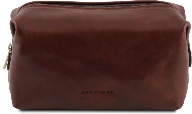 Θήκη Τσαντάκι Καλλυντικών Δερμάτινο Smarty L Tuscany Leather TL141219 Καφέ