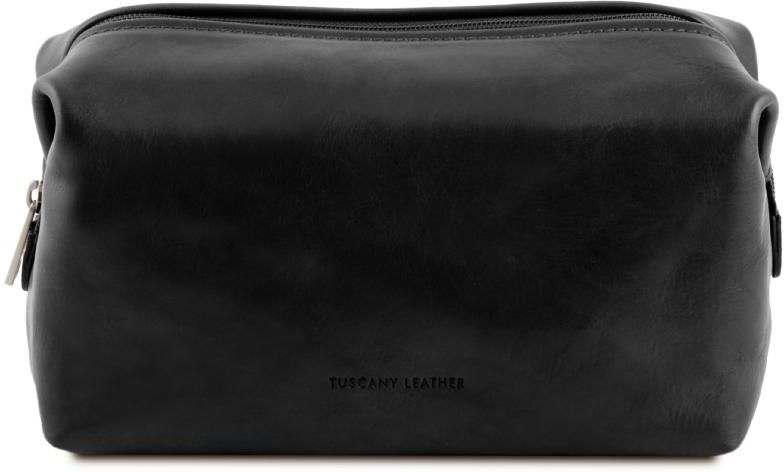Θήκη Τσαντάκι Καλλυντικών Δερμάτινο Smarty L Tuscany Leather TL141219 Μαύρο