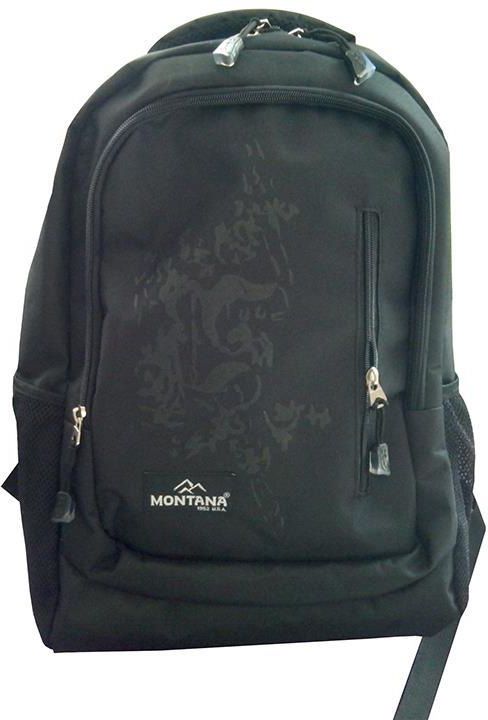 Τσάντα πλάτης μαύρη με 1 θήκη 40x27x13 εκ. Montana 30704