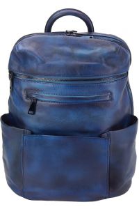 Δερμάτινη Τσάντα Πλάτης Tiziano Firenze Leather 68118 Σκουρο Μπλε
