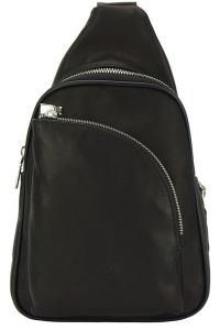 Δερμάτινη Τσάντα Πλάτης Gerardo Firenze Leather 6123 Μαύρο