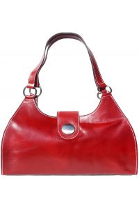 Τσαντα Χειρος Δερμάτινη Florina Firenze Leather 6418 Σκουρο Κόκκινο
