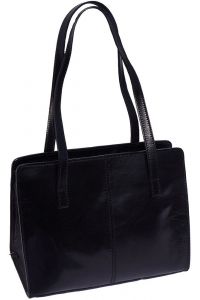 Δερμάτινη Τσάντα Ωμου Firenze Leather 6510 Μαύρο