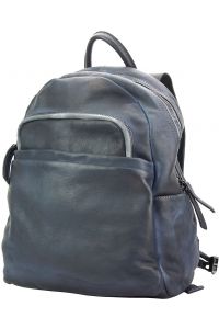 Δερμάτινη Τσάντα Πλάτης Jake Firenze Leather 68030 Σκουρο Μπλε