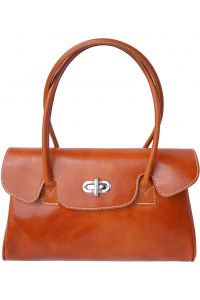 Δερμάτινη Τσάντα Χειρός Lady Firenze Leather 6544 Μπεζ