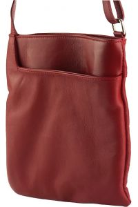Δερματινο Τσαντακι Ωμου Gioia Firenze Leather 418 Σκουρο Κόκκινο