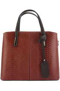 Δερμάτινη Τσάντα Χειρός Vanessa Firenze Leather 7005 Σκουρο Κόκκινο