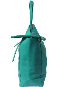 Δερματινη Τσαντα Ωμου Babila Firenze Leather 9121 Τυρκουαζ