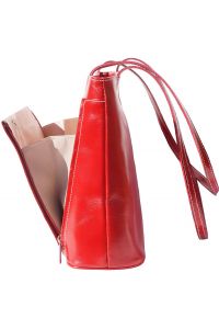 Δερμάτινη Τσαντα Ωμου Ludovica Firenze Leather 215 Σκουρο Κόκκινο