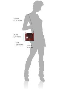 Γυναικεια Τσαντα Ωμου Firenze Leather 209 Μαύρο