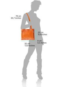 Δερμάτινη Τσαντα Ωμου Ludovica Firenze Leather 215 Σκουρο Κόκκινο