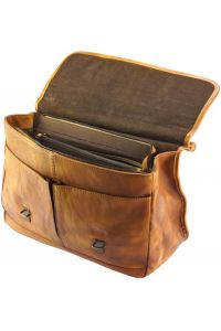 Δερματινος Χαρτοφυλακας Florine Firenze Leather 68155 Μπεζ