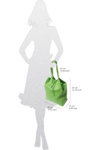 Δερματινη Τσαντα Ωμου Babila Firenze Leather 9121 Τυρκουαζ