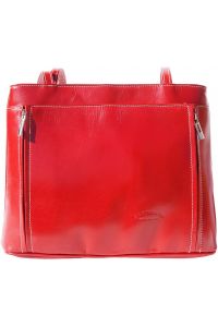 Δερμάτινη Τσαντα Ωμου Ludovica Firenze Leather 215 Σκουρο Κόκκινο