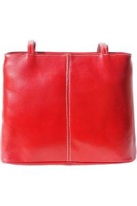 Δερμάτινη Τσαντα Ωμου Ludovica Firenze Leather 215 Σκουρο Κόκκινο