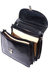 Δερμάτινος Χαρτοφύλακας 3 Θέσεων Firenze Leather 7617 Μαύρο
