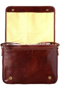 Δερμάτινη Τσάντα Ταχυδρόμου Firenze Leather 6548 Καφε