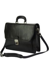 Δερματινος Χαρτοφυλακας Corrado Firenze Leather 7631 Μαύρο