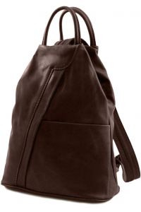 Γυναικείο Τσαντάκι Δερμάτινο Shanghai TL140963 Καφέ Σκούρο Tuscany Leather