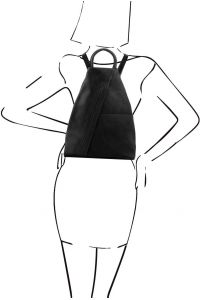 Γυναικείο Τσαντάκι Δερμάτινο Shanghai TL140963 Μαύρο Tuscany Leather