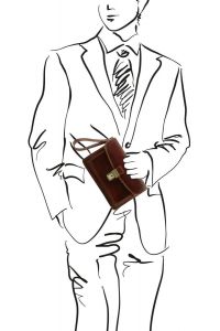 Ανδρικό Τσαντάκι Δερμάτινο Max TL8075 Καφέ Tuscany Leather