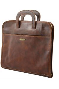 Επαγγελματική Τσάντα Δερμάτινη Sorrento TL141022 Καφέ Tuscany Leather