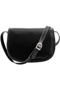 Γυναικεία Τσάντα Δερμάτινη Isabella Μαύρο Tuscany Leather