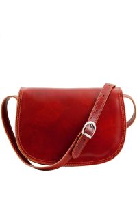 Γυναικεία Τσάντα Δερμάτινη Isabella Κόκκινο Tuscany Leather