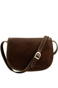 Γυναικεία Τσάντα Δερμάτινη Isabella Καφέ σκούρο Tuscany Leather