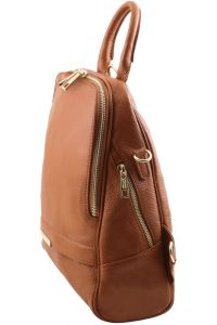 Γυναικεία Τσάντα Πλάτης Δερμάτινη TL141376 Κονιάκ Tuscany Leather