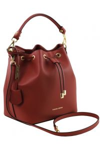 Γυναικεία Τσάντα Δερμάτινη Vittoria Κόκκινο Tuscany Leather