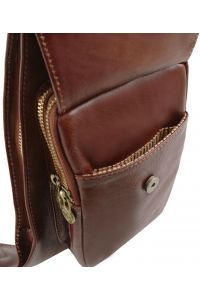 Ανδρικό Τσαντάκι Πλάτης Δερμάτινο TL141352 Καφέ Tuscany Leather