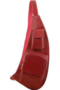 Ανδρικό Τσαντάκι Πλάτης Δερμάτινο TL141352 Κόκκινο Tuscany Leather