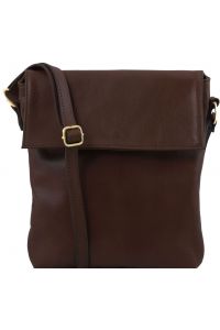 Unisex Τσαντάκι Δερμάτινο Morgan Καφέ σκούρο Tuscany Leather